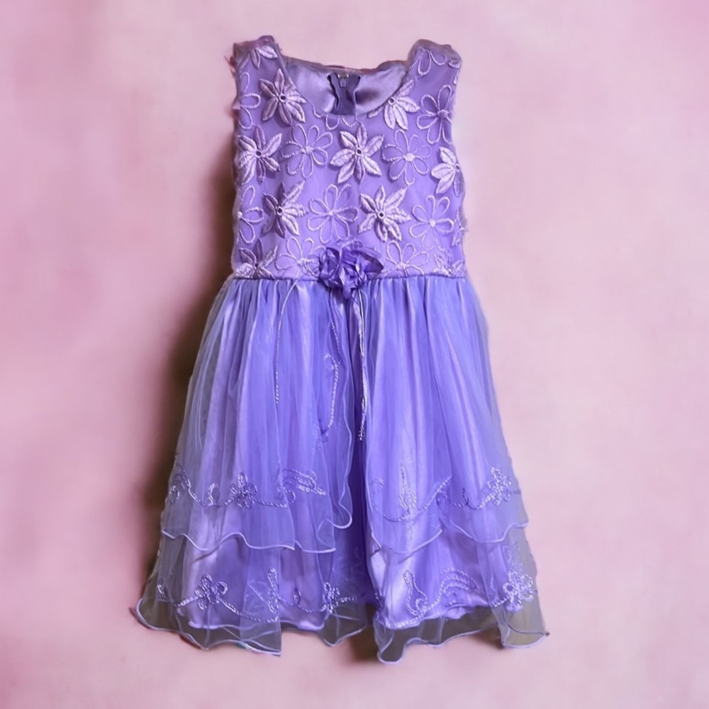 ROY FASHION Lilac Formal Toddler Dress - Size 3T